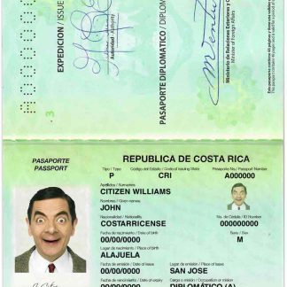 Costa Rica diplomatic passport download template file