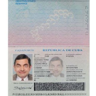 Cuba Passport 2018 Download Template File