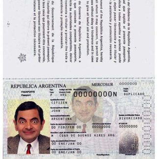 Argentina passport version 2 download template file