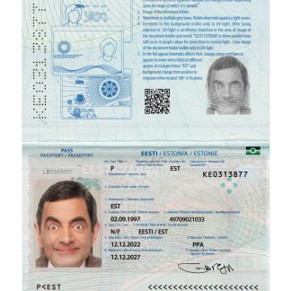 Estonia Passport 2022 Download Template File