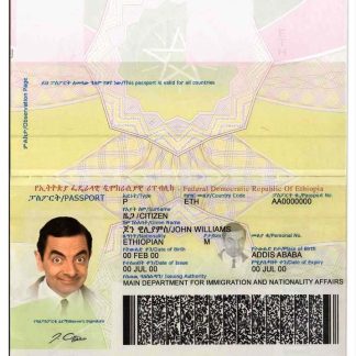 Ethiopia Passport Download Template File