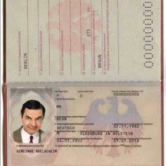 Germany Passport 2005 Download Template File