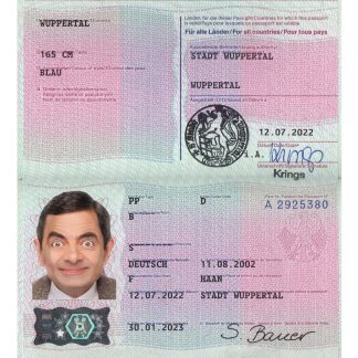 Germany Passport 2022 Download Template File