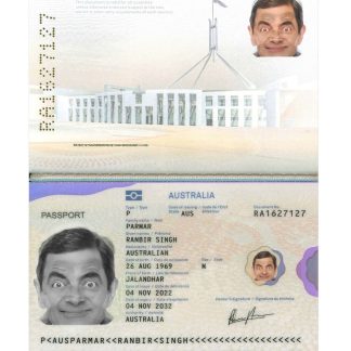 Australia Passport 2022 Download Template File