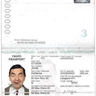 Haiti Passport Download Template File