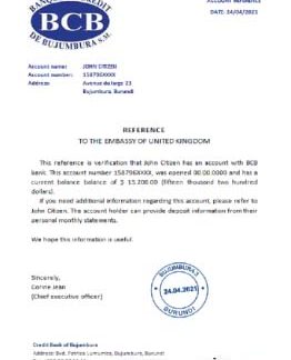 Bujumbura Creditbank reference download template file
