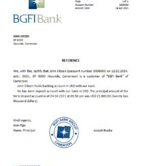 Cameroon BGFI Bank Bonapriso reference download template file