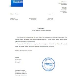 Canada American Express Air Miles Gold Credit Card reference download template file