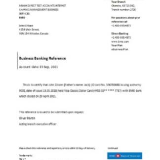 Canada BMO Bank of Montreal closure reference download template file