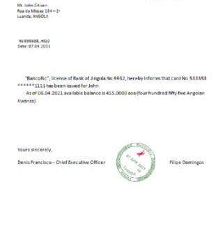 Angola Bancobic reference download template file