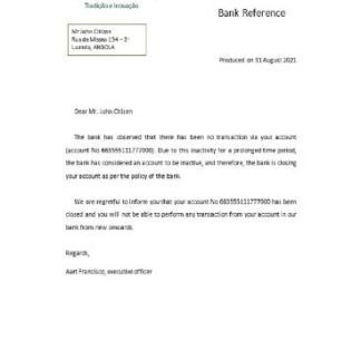 Angola Bancoyetu closure reference download template file