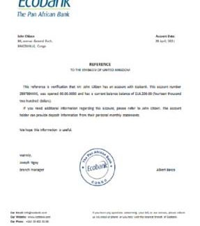 Congo Ecobank reference download template file