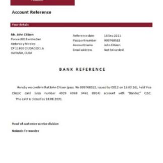 Cuba Bandec closure reference download template file