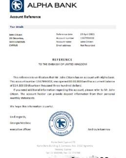 Cyprus Alpha Bank reference download template file