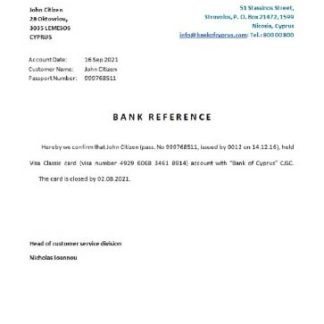 Cyprus Bank of Cyprus closure reference download template file