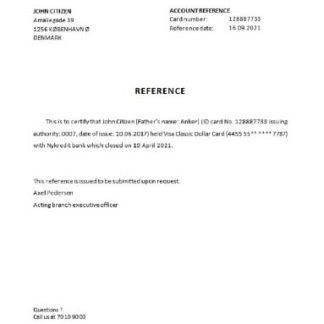 Denmark Nykredit closure reference download template file