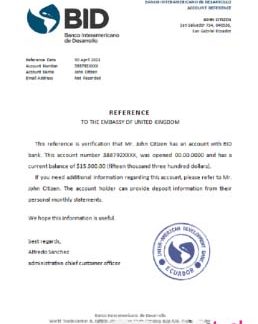 Ecuador Banco Interamericano de Desarrollo reference download template file