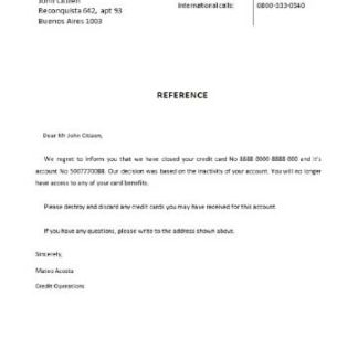 Argentina BBVA bank closure reference download template file