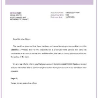 France Groupe BPCE closure reference download template file