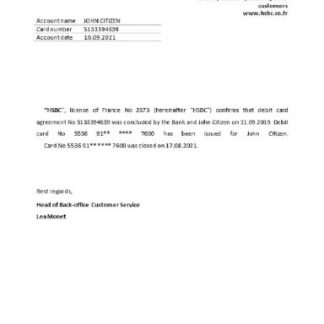 France HSBC closure reference download template file