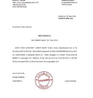 Georgia Liberty Bank reference download template file