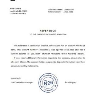 Germany N26 reference download template file