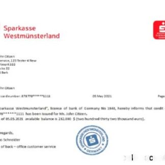 Germany Sparkasse reference download template file