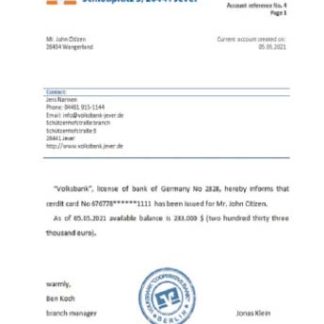 Germany Volksbank reference download template file