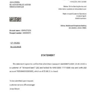 Germany Wirecard closure reference download template file