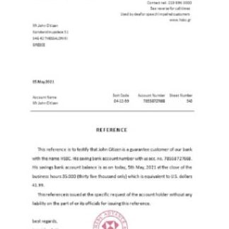 Greece HSBC reference download template file