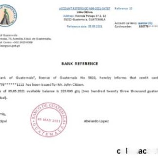 Guatemala Bank of Guatemala reference download template file