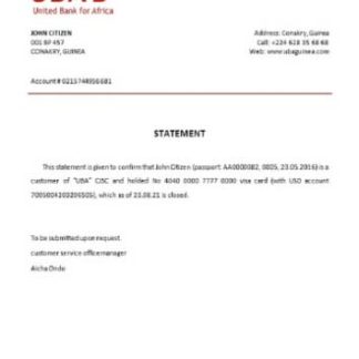 Guinea UBA closure reference download template file