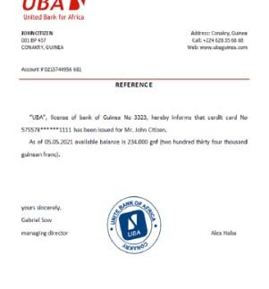 Guinea UBA reference download template file