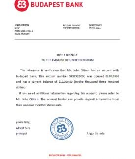 Hungary Budapest Bank reference download template file