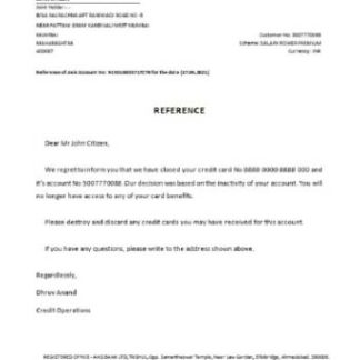 India Axis closure reference download template file