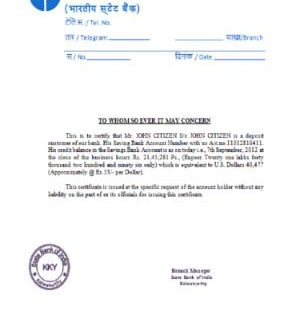 India State Bank of India  reference download template file