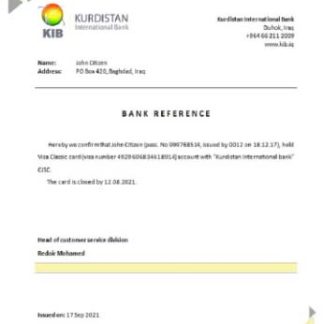 Iraq Kurdistan International closure reference download template file