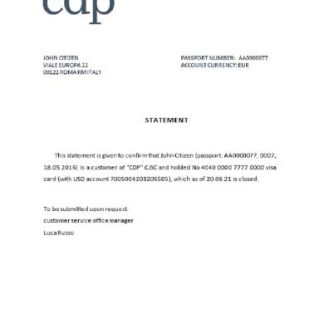 Italy CDP closure reference download template file