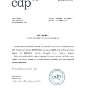Italy CDP reference download template file