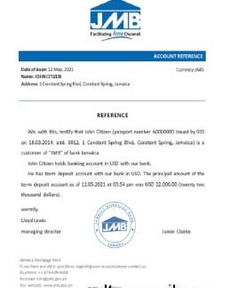 Jamaica Mortgage reference download template file