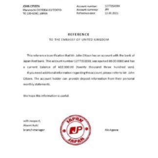 Japan Japan Post Bank reference download template file