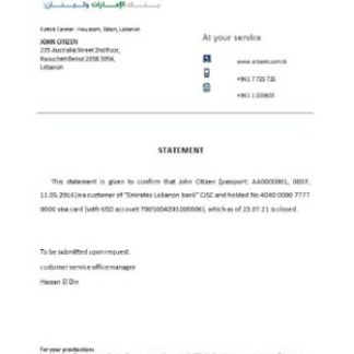 Lebanon Emirates Lebanon bank closure reference download template file