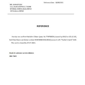 Malaysia Packet 1 Network closure reference download template file