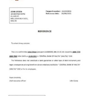 Malta Central Bank of Malta closure reference download template file
