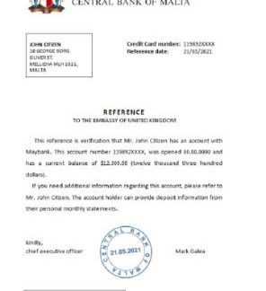 Malta Central Bank of Malta reference download template file