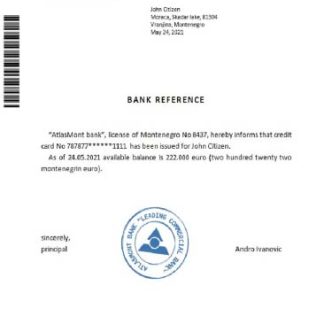 Montenegro Atlasmont bank reference download template file