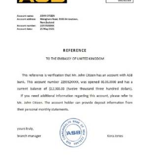 New Zealand ASB reference download template file