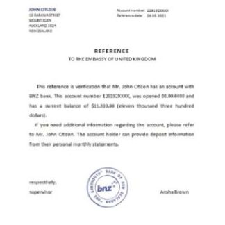 New Zealand BNZ reference download template file