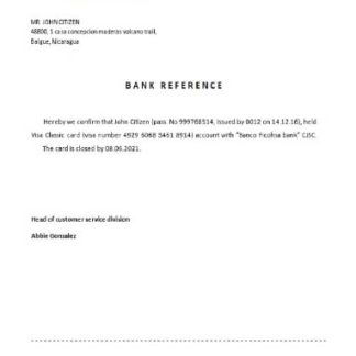 Nicaragua Ficohsa closure reference download template file