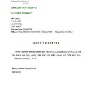 Nigeria GTBank closure reference download template file